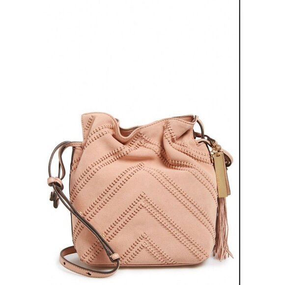 Vince Camuto Crossbody Bag Shoulder Leather Bag Tan EUC